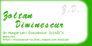 zoltan diminescur business card